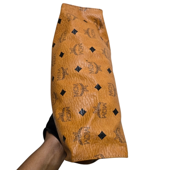 MCM Visetos Leather Vintage Clutch Hand Bag Brown - Picture 9 of 16